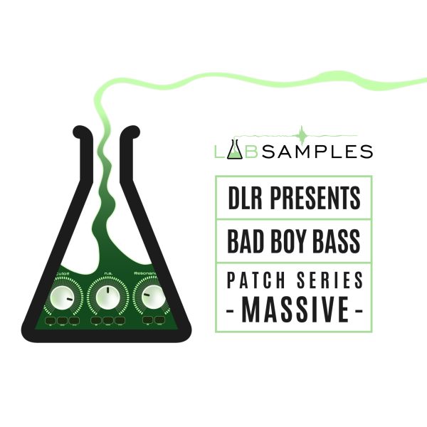 Labsamples DLR – Bad Boy Bass Patch series for Native Instruments Massive Conical flask logo with with Massive inside