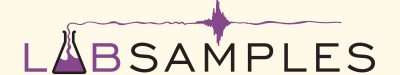 Labsamples logo in Beige, Purple and Black